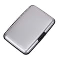 thumbnail image 1 of Mini billetera de aluminio RFID, tarjetero para tarjetas de crédito, estuche para tarjetas de visita, estuche de identificación de metal para hombres y mujeres (plateado), 1 of 5