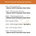 thumbnail image 3 of MAX Advanced Brakes - Rear Brake Kit For 2007-2017 Jeep Compass (262mm Dia Rear Rotor)| Carbon Ceramic Brake Pad and Rotor Kit| Cross-Drilled Brake Rotors, 3 of 9