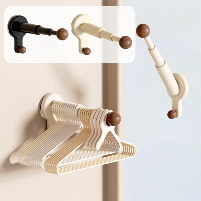 TTJ Door Hooks Over Door Hooks Hanger Storage Rack Non Perforated Retractable Balcony Wall Mounted Multifunctional Sorting Rack Household Drying Rack Storage Rack