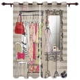 thumbnail image 2 of Patio Curtain Red Brick Retro Indoor Living Room Bedroom Kitchen Outdoor Drape For Porch Gazebo Pergola Canopy Beach, 2 of 7