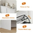 thumbnail image 5 of Acekid Shoe Cabinet with 4 Flip Drawers, Wooden Shoe Organizer Cabinet with Adjustable Shelf, Shoe Storage for Entryway, Hidden Shoe Cabinet for Hallway, Living Room, 5 of 7