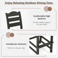 thumbnail image 6 of HAPPYGRILL Outdoor Bar Stool 30 Inches Patio Bar Chair with Backrest and Footrest, Weather Resistance HDPE Counter Height Barstools for Garden, Backyard (Black,2), 6 of 14