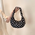 thumbnail image 3 of Bolso para Axila Ocio Mano Sencillo Mujer Con Tela Vaquera Fleco, 3 of 9