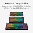 thumbnail image 3 of Glorious Gaming - GPBT Aura RGB Keycaps: Pudding Style Keycaps, Double Shot PBT, Translucent Design, Fits 100%, 75%, 65%, 60% Mechanical Keyboards, Fits ANSI, ISO, Windows & macOS, Black, 3 of 5
