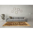 thumbnail image 3 of Ahgly Company Indoor Square Abstract Brown Modern Area Rugs, 4' Square, 3 of 4