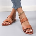thumbnail image 5 of Ketyyh-chn99 Womens Sandals Dressy Ladies Slippers Dressy Summer Flat Comfortable Fashion Beach Cute Ladies Slides Casual Dress Sandal Brown,8, 5 of 5