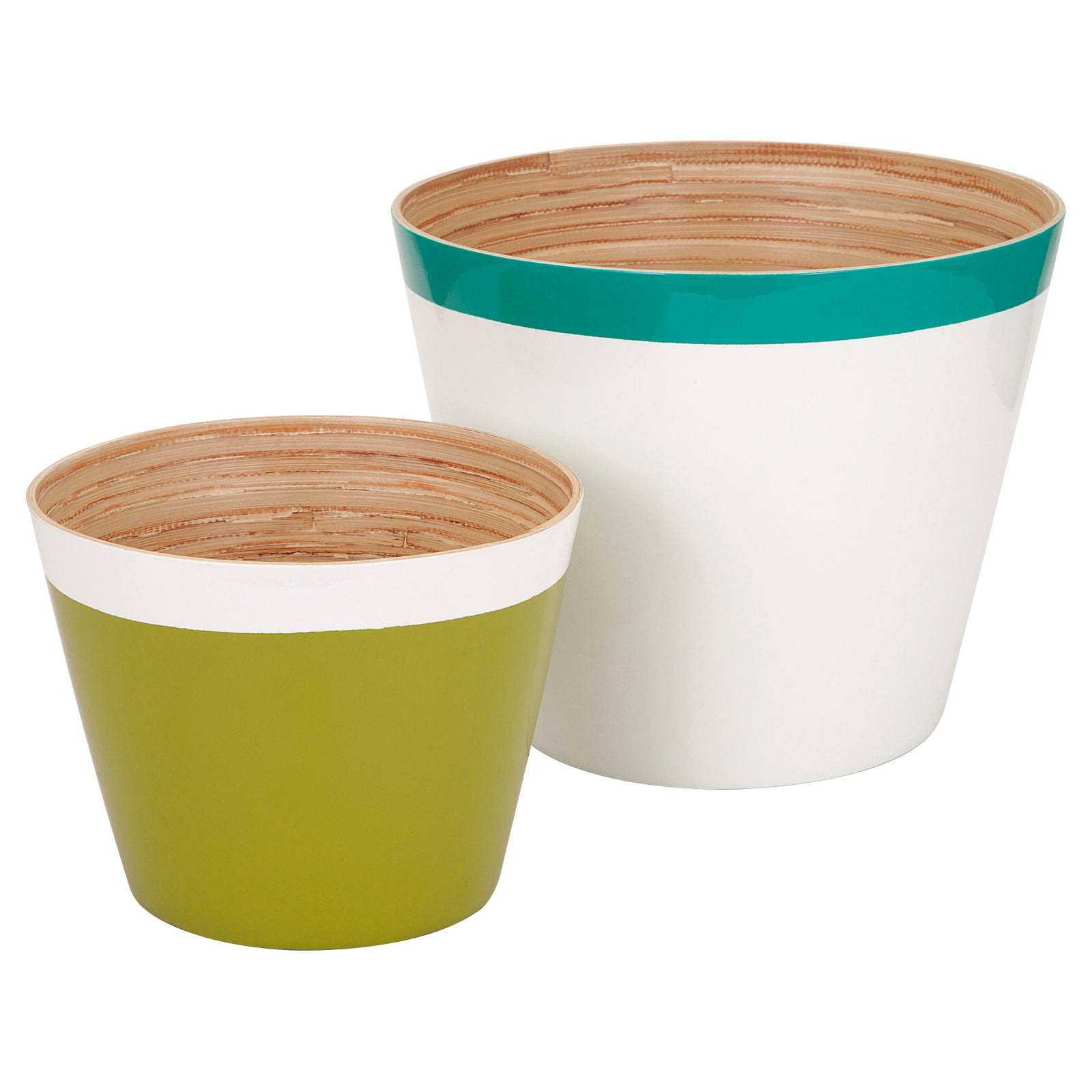 IMAX Jamye Decorative Bamboo Cachepot Set of 2 by IMAX Home
