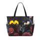 thumbnail image 1 of Fotbe Rose Full Moon Black Wolf Bolsa de Viaje para Playa - Resistente al Agua, Bolsa Tote de Gran Capacidad y Ligera con 7 Bolsillos para Mujeres y Hombres, 1 of 7