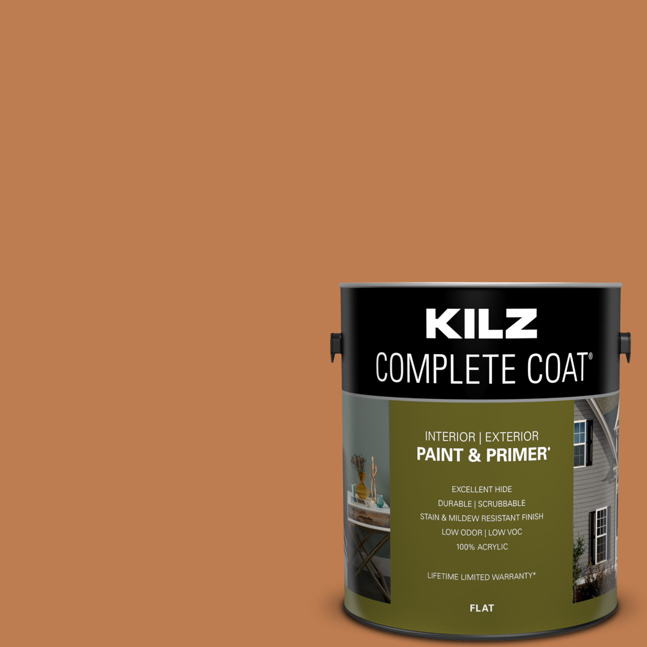 Nutmeg Spice, KILZ Complete Coat Interior/Exterior Paint & Primer, 1 Gallon #LC120-02