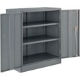 thumbnail image 4 of Global Industrial 500134 36 x 18 x 42 in. Locking Storage Cabinet with 12 Yellow Stacking Bins & 2 Shelves Unassembled, Gray, 4 of 6