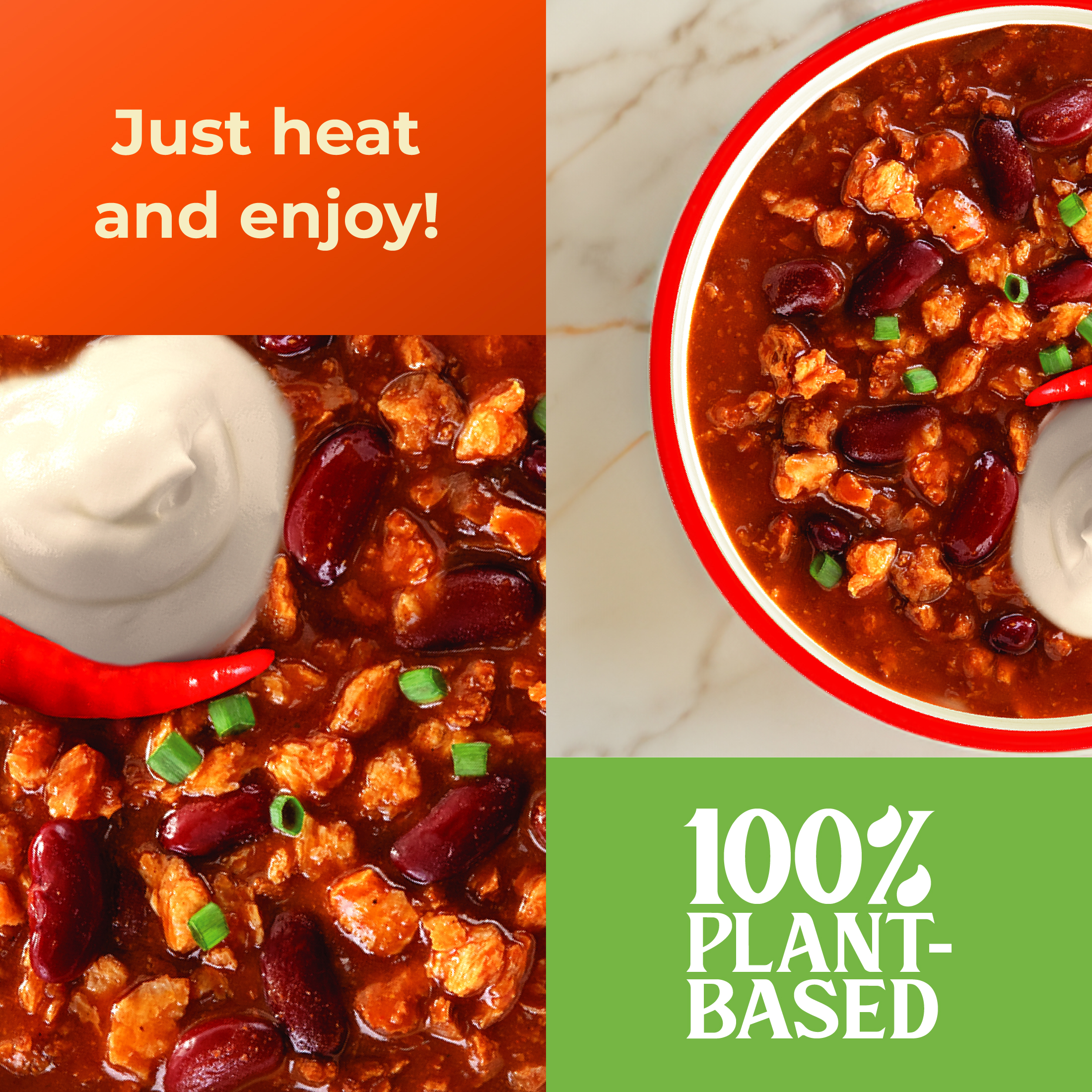 (3 pack) unMEAT Hot & Spicy Chili with Beans, 15 oz Can, Plant-Based, High Protein