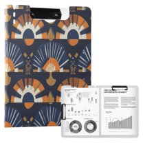 FORMRS A4 Clipboard Folder with Pen Holder Horizontal Foldable School Office Binder, Art Geometric Pattern