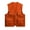 Orange, variant on Men's Utility Fishing Vest Lightweight Outdoor Zip up Travel Work Cargo Vest Jacket with Multi Pockets