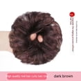 thumbnail image 1 of Moño de pelo desordenado para mujer, extensión de pelo, moño sintético ondulado, rizado y desordenado(Marrón oscuro)(Horquillas rizadas), 1 of 5