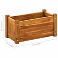 thumbnail image 2 of vidaXL Raised Bed Brown Acacia wood with oil finish Compact Durable, 2 of 11
