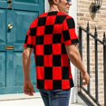 thumbnail image 5 of T Shirt For Men Black And Red Two Tone Checkboard Kawaii T-Shirts O-Neck Hippie Tee Shirt Premium Me, 5 of 7