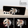 thumbnail image 3 of Funda para Samsung Galaxy S23+ 5g con galvanoplastia de doble cara IMD y soporte para anillo (sonrisa), 3 of 5