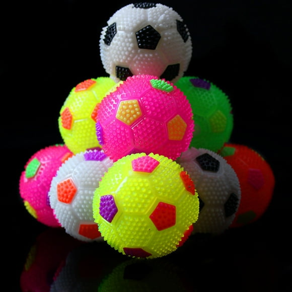 TEHAUX 12 Pcs Sensory Mini Balls Plastic Luminous Spiky Ball for Children Teens for Outdoor Fun