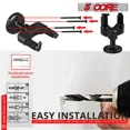 thumbnail image 6 of 5 Core Guitar Wall Mount Hangers Adjustable Rotatable Display Wall Hook Holder w Soft Padding - GH ABS, 6 of 10