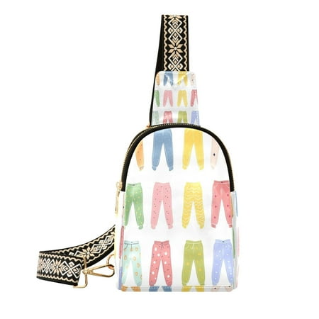 Stylish Leather Crossbody Bag 8.46x5.9x2.16In Easy To Carry Multi-Purpose Travel Hiking Shopping Fashion Bag Cute Cartoon Pajamas in Various Colors