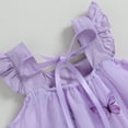 thumbnail image 6 of Musuos Baby Girls Summer Princess Dress, 6 9 12 18 24Months Fly Sleeve Square Neck 3D Butterfly Tutu Tulle Dress Infant Outfit, 6 of 9
