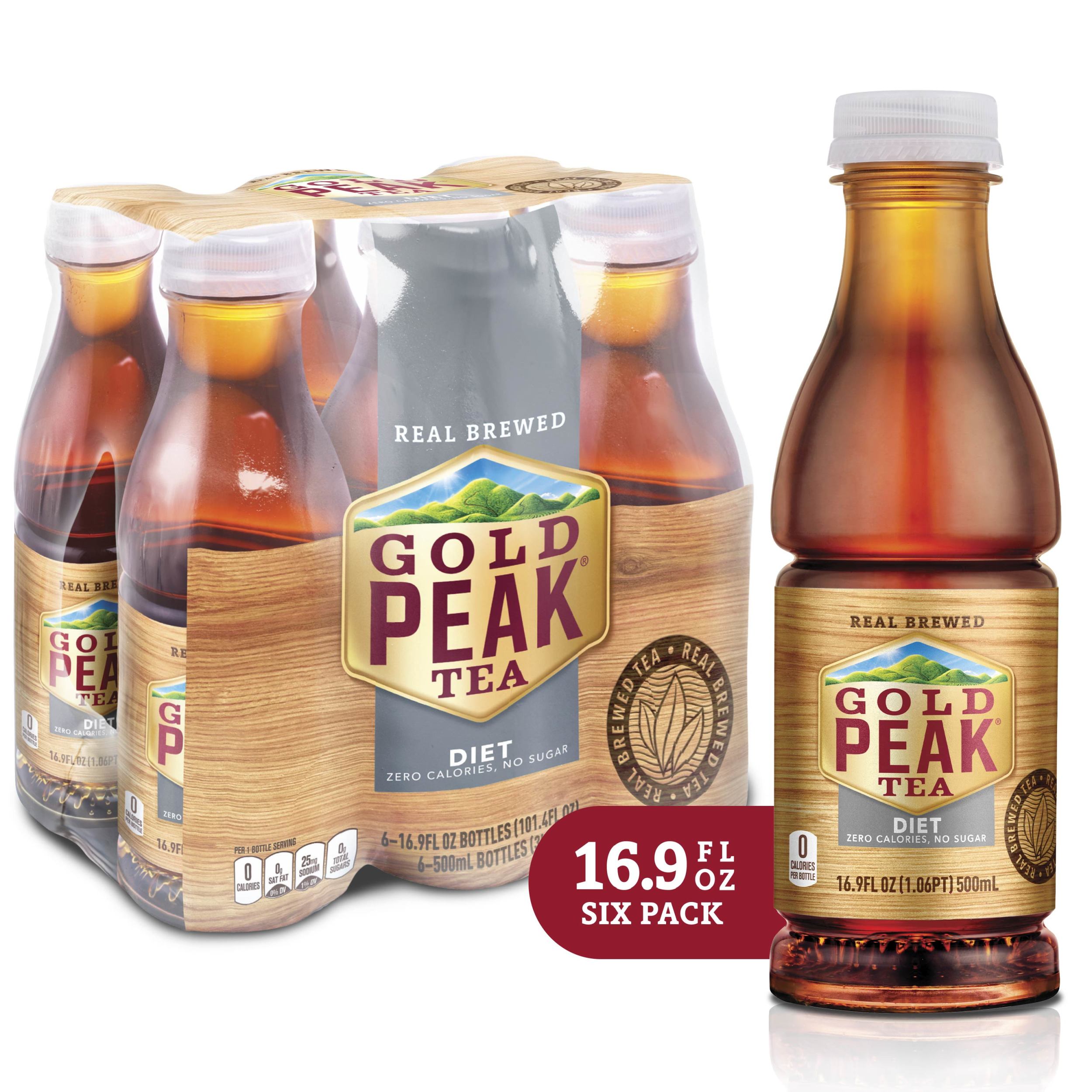 Gold Peak Diet Iced Tea Drink 16.9 fl oz 6 Pack - Walmart.com 