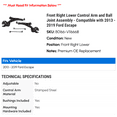 thumbnail image 2 of Front Right Lower Control Arm and Ball Joint Assembly - Compatible with 2013 - 2019 Ford Escape 2014 2015 2016 2017 2018, 2 of 2
