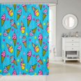 thumbnail image 2 of Manfei Cute Cartoon Ice Cream Shower Curtain 72Wx78L,Kawaii Stars Bath Curtain,Blue, 2 of 5
