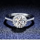 thumbnail image 1 of Anillo de moissanita s925 anillo de plata esterlina tarjeta de inicio 1 quilate bolsa redonda Mosan Diamond joyería de mujer, 1 of 4