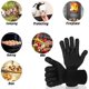 thumbnail image 5 of Guantes para barbacoa, 1472 ℉/800 ℃ resistentes al calor para horno, guantes ignífugos antideslizantes para barbacoa, cocinar, hornear, asar a la parrilla, soldar (negro-tamaño grande) JFHHH pequeña, 5 of 5