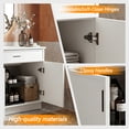 thumbnail image 3 of KZElegy 36" Bathroom Vanity with Ceramic Sink Top Freestanding Bathroom Cabinet Vanity Set Double Doors,White, 3 of 9