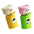 thumbnail image 1 of Vaso y soporte para cepillo de dientes, estante para enjuague bucal, organizador resistente para colgar en la pared. 2 piezas Verde Amarillo, 1 of 9