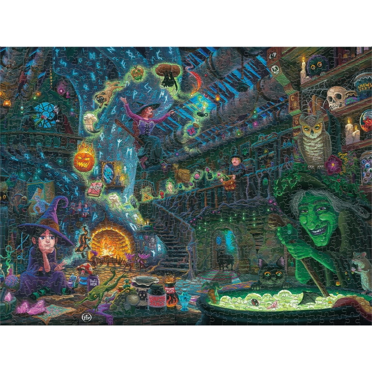 Ceaco 750 Piece Coven Cottage Glow, Zac Kinkade Interlocking