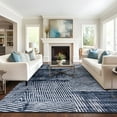 thumbnail image 6 of World Rug Gallery Geometric Stripe Distressed Non Slip Area Rug - GRAY 7'10"x10', 6 of 8