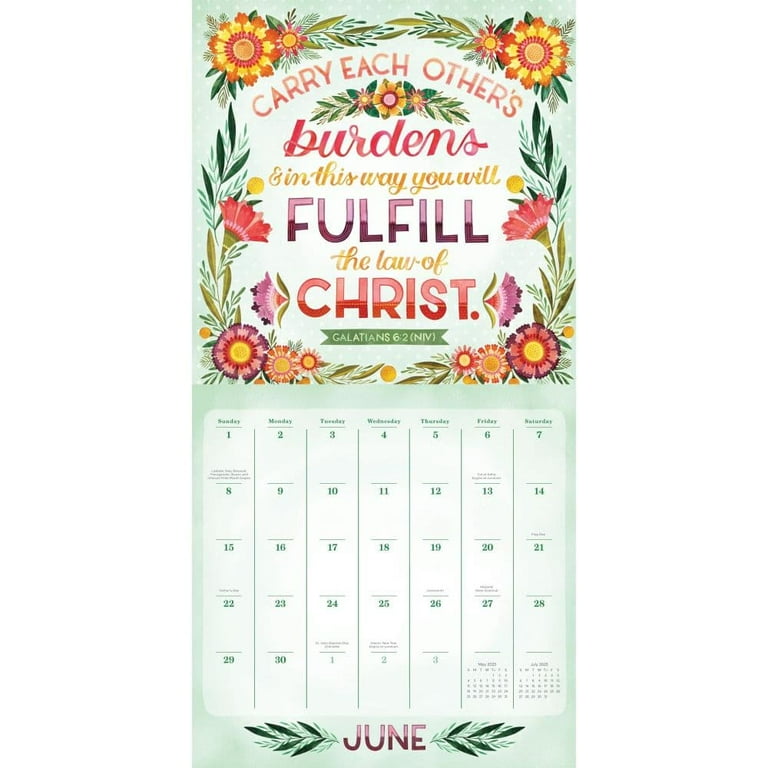 Illustrated Bible Verses Wall Calendar 2025 : Timeless Wise Words of the Bible (Calendar) - Walmart.com 2025-bible-verses-square-wall-calendar-us-only