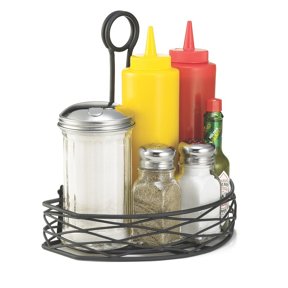 TableCraft BK167912 Artisan Versa Rack Black Condiment Rack