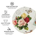 thumbnail image 3 of Honeii Vintage Bike Flower Butterfly print Leather Coaster Set of 4, ideal for safeguarding your furniture from drinks spills and effortless cleanup-Round Shape, 3 of 6
