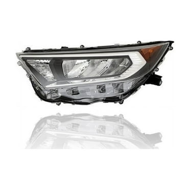 Headlight - Compatible/Replacement for '19-21 Toyota RAV4 XLE/Premium/Adventure/Limited/TRD (Japan Built) Halogen/LED, Chrome Bezel - Left Hand - Driver - 8117042811 - CAPA