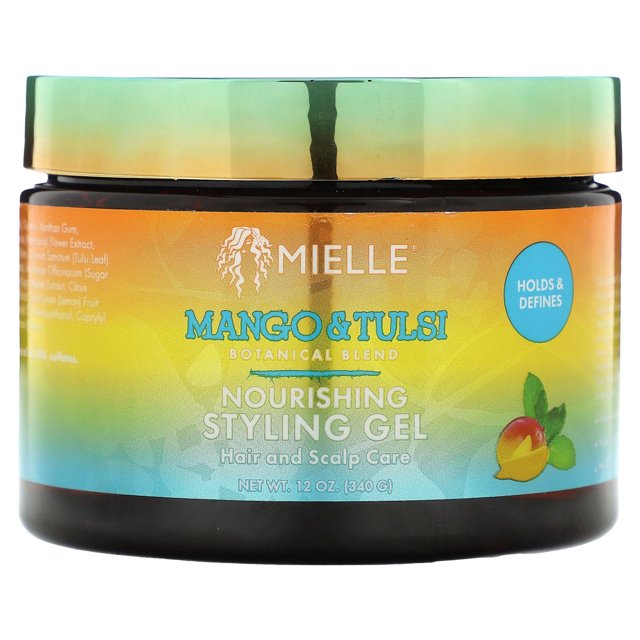 Gel de peinado Mielle Nourishing Mango & Tulsi 355 ml (paquete de 1)