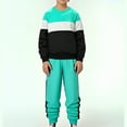 thumbnail image 3 of Lmnyox Toddler Boys Girls Sweatsuit Set 2 Piece Athletic Outfits Long Sleeve Patchwork Pullover Sweatpants Set Activewear, 3 of 3