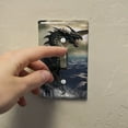 thumbnail image 3 of Rogue Dragon Winter Mountain Top Plastic Wall Decor Toggle Light Switch Plate Cover, 3 of 4