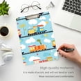 thumbnail image 3 of FORMRS Acrylic Clipboard with Low Profile Clip Standard A4 Letter Size, 12.5" x 9", Cartoon Train Pattern, 3 of 8