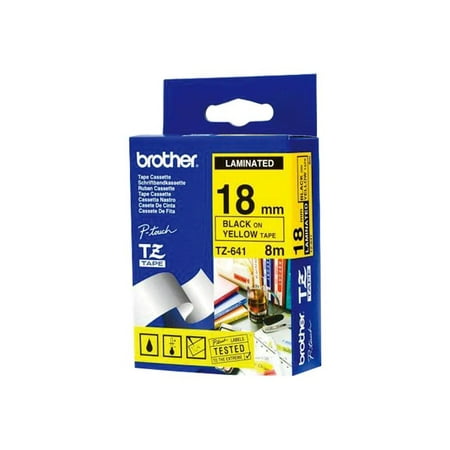 Brother - Roll (0.7 in x 26.2 ft) laminated tape - for P-Touch PT-18, 1830, 1880, 2030, 2100, 2110, 2430, 2700, 2710, 2730, 3600, 9700, 9800