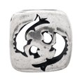 thumbnail image 2 of Pisces Zodiac Charm .925 Sterling Silver Antique Finish Reflection Beads - QRS467, 2 of 5