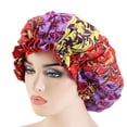thumbnail image 1 of EIMELI Bonnet de Shampooing Bonnet en Satin à Double Couche Motif Imprimé Bonnet Réversible pour la Nuit et le Sommeil pour Usage Domestique, 1 of 6