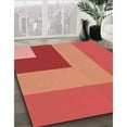 thumbnail image 3 of Ahgly Company Machine Washable Indoor Round Transitional Red Area Rugs, 3' Round, 3 of 7