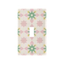 Yayeee Toggle Light Switch Wall Plate 1-Gang 4.5"x2.7" Home Decorative Outlet Cover, Retro Green Stars
