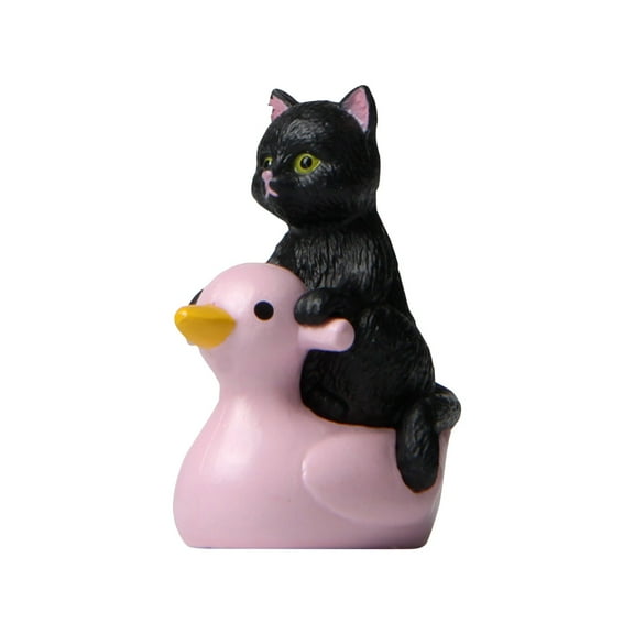 Qianduo Desk Decor Clearance Room Decor Pink Duck Cat Micro Landscape Gardening Landscaping Doll Creative Ornaments C
