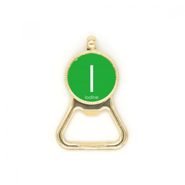 Chestry Elements Period Table Halogens Element Iodine I Beer Bottle Cap Opener Stainless Steel Key Chain