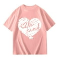 thumbnail image 3 of WOYY Toddler Girls "Be Kind" Theme Graphic T Shirt Short Sleeve Crewneck Loose T Shirt, 3 of 5